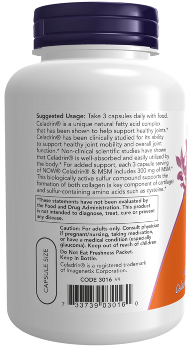 NOW Foods Celadrin & MSM, 500mg - 120 caps