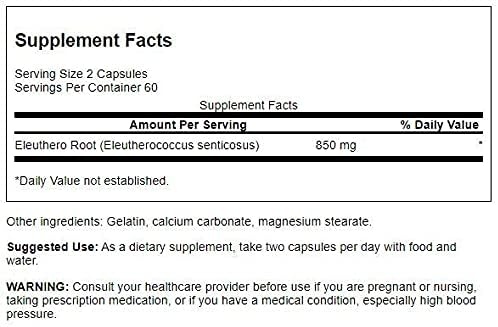 Swanson Eleuthero Root, 425 mg – 120 Kapseln