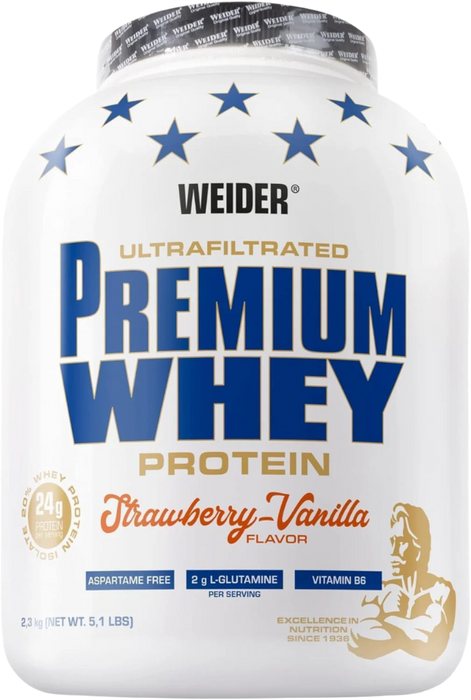 Weider Premium Whey, Schokoladennougat – 2300 Gramm