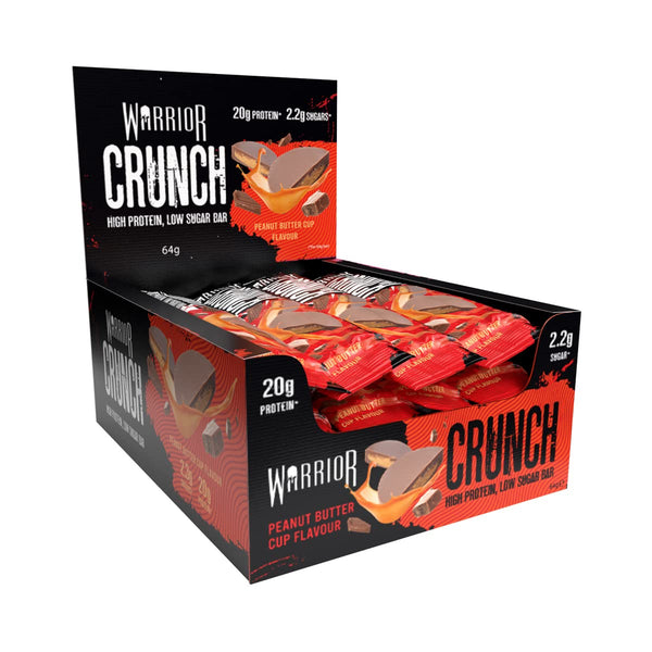 Warrior Crunch Bars 12x64g Peanut Butter Cup - Protein Bars at MySupplementShop by Warrior