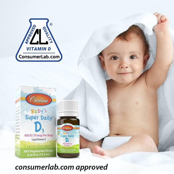 Carlson Labs Baby's Super Daily D3, 400 IU - 2.54ml 90 Drops