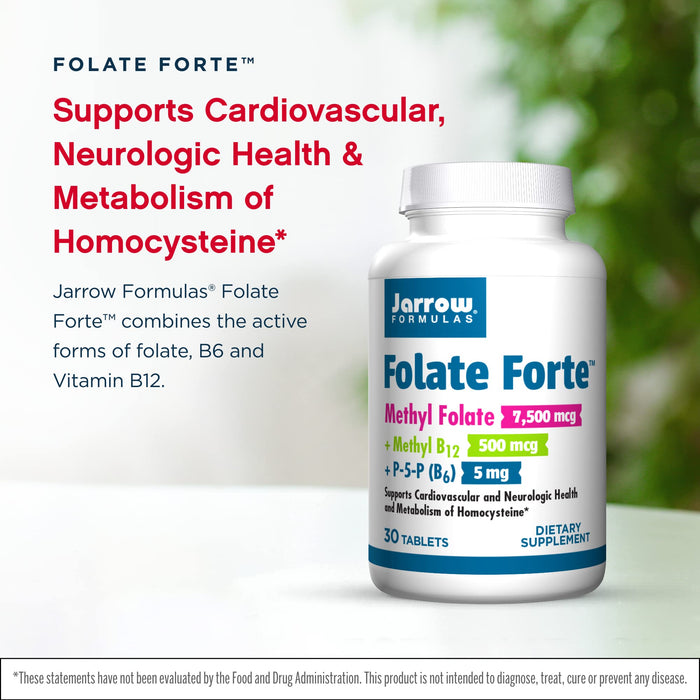 Jarrow Formulas Folate Forte - 30 tabs | High-Quality Vitamins & Minerals | MySupplementShop.co.uk