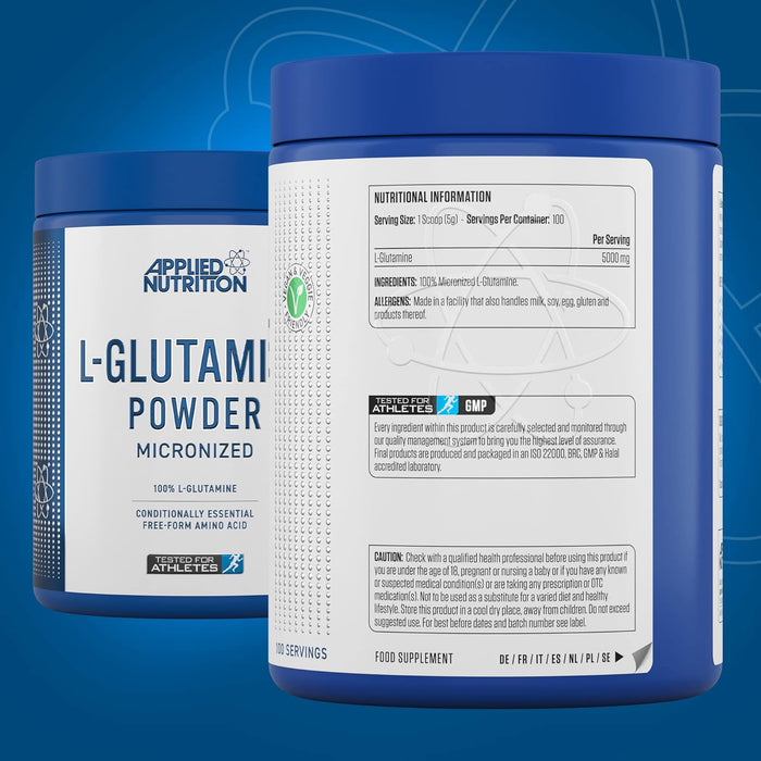 Applied Nutrition L-Glutamine 500g (100 Servings) - L-Glutamine, Glutamine at MySupplementShop by Applied Nutrition