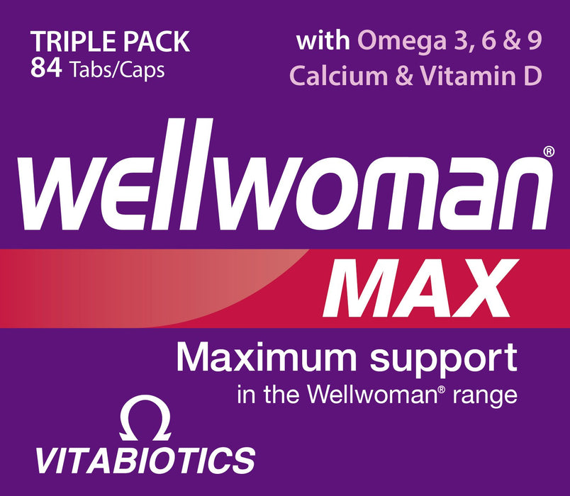 Vitabiotics Wellwoman Max Omega 3-6-9 With Calcium & Vitamin D 84 Tablets - Women at MySupplementShop by Vitabiotics