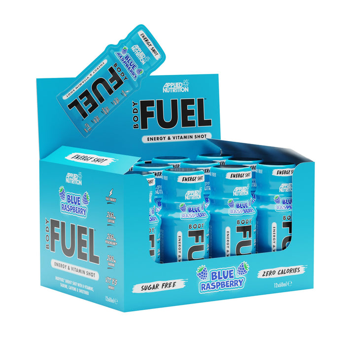 Applied Nutrition Body Fuel Energy Shots 12x60ml Blue Raspberry - Energy Drinks at MySupplementShop by Applied Nutrition