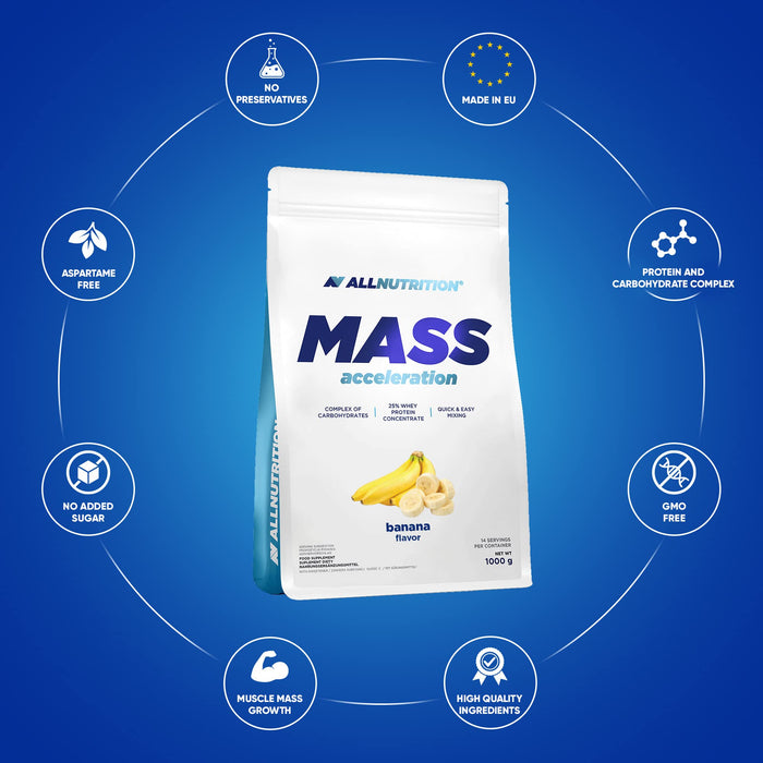 Allnutrition Mass Acceleration 1000g - Carbohydrate Control Supplements at MySupplementShop by Allnutrition