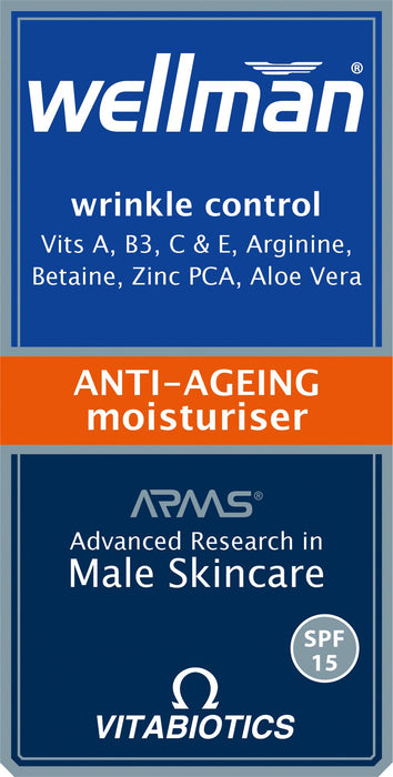 Vitabiotics Wellman Anti-Ageing Moisturiser SPF15 - 50ml - Skin at MySupplementShop by Vitabiotics