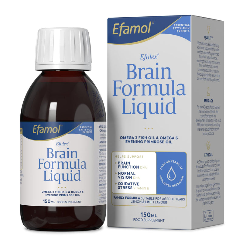 Efamol Brain Efalex Brain Formula Lemon & Lime Liquid - 150ml - Energy & Mind at MySupplementShop by Efamol