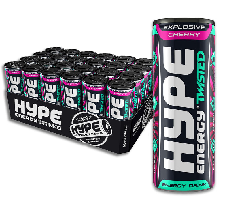 HYPE Twisted Cherry 24x250ml Cheesecake - Energy Drinks at MySupplementShop by Hype Energy Drinks