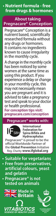 Vitabiotics Pregnacare Conception 30 Tablets - Pregnancy at MySupplementShop by Vitabiotics