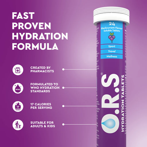 Ors Rehydration Salt Tablets Blackcurrant 