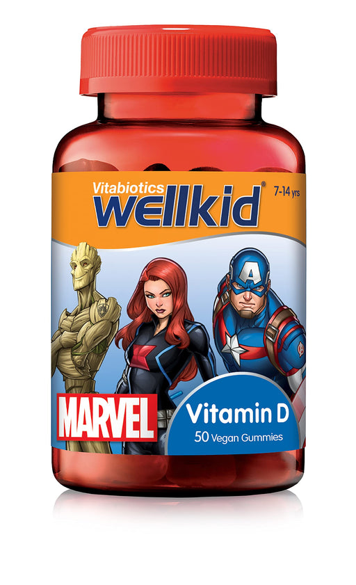 Vitabiotics WellKid Vitamin D Vegan Soft Jellies 7-14 Yrs Marvel Pack