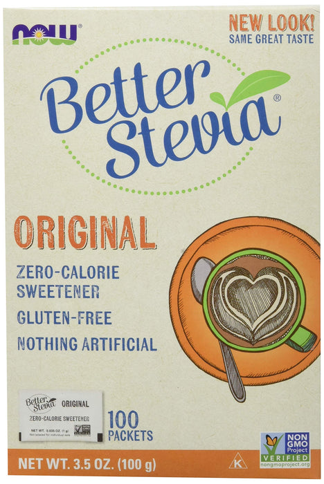 NOW Foods Better Stevia Packets, Original - 100 packets | High-Quality Health Foods | MySupplementShop.co.uk