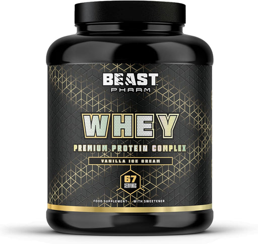 Beast Pharm Whey Protein Powder 2kg | Eddie Hall's Whey - Vanilla Ice Cream - Protein Supplement Powder at MySupplementShop by Beast Pharm