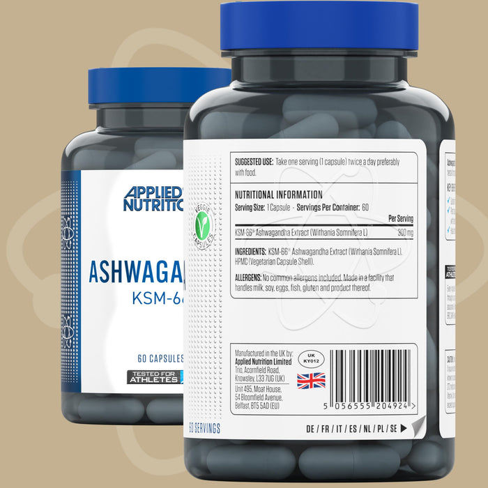 Applied Nutrition Ashwagandha KSM-66 - 60caps - Ashwagandha at MySupplementShop by Applied Nutrition