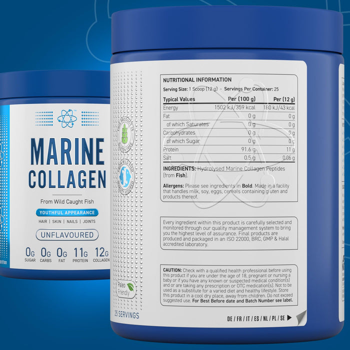 Applied Nutrition Marine Collagen, Unflavoured - 300g - Collagen at MySupplementShop by Applied Nutrition