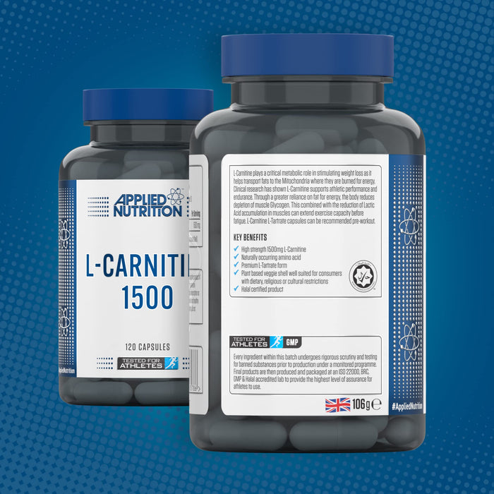 Applied Nutrition L-Carnitine 120 caps - Acetyl-L-Carnitine at MySupplementShop by Applied Nutrition