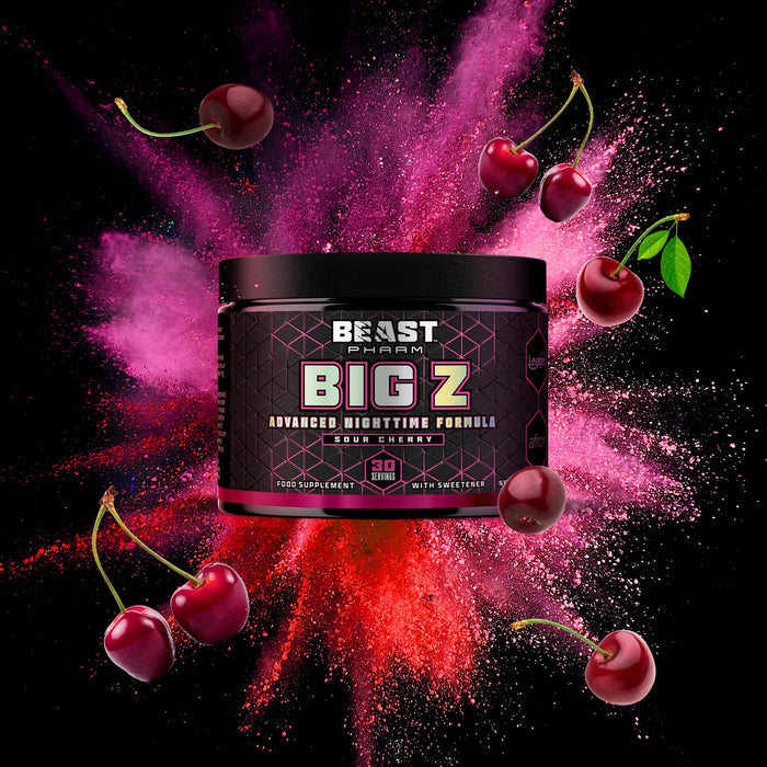 Beast Pharm Big Z Advanced Nighttime Formula 90g Sour Cherry Best Value Mineral Supplement at MYSUPPLEMENTSHOP.co.uk