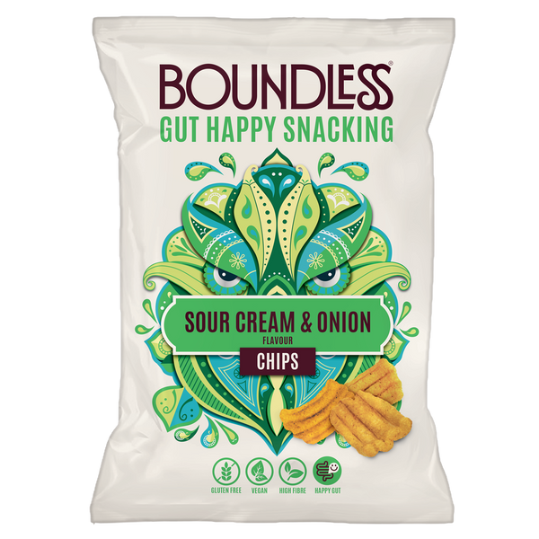 Boundless Boundless Chips 10x80g - Sour Cream & Onion - Sports Nutrition at MySupplementShop by Boundless