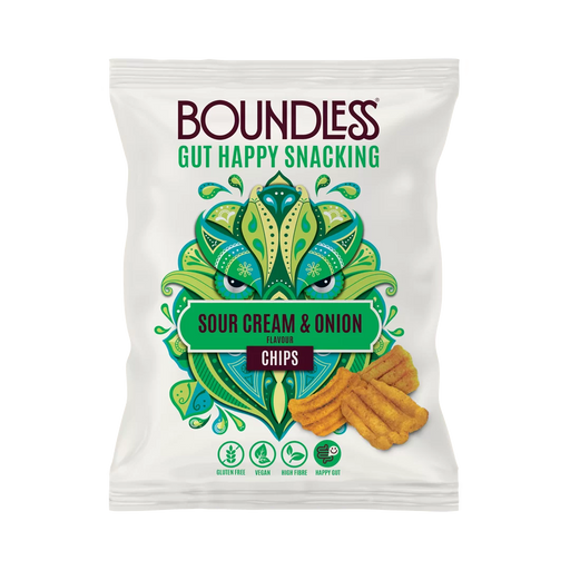 Boundless Boundless Chips 24x23g - Sour Cream & Onion - Sports Nutrition at MySupplementShop by Boundless