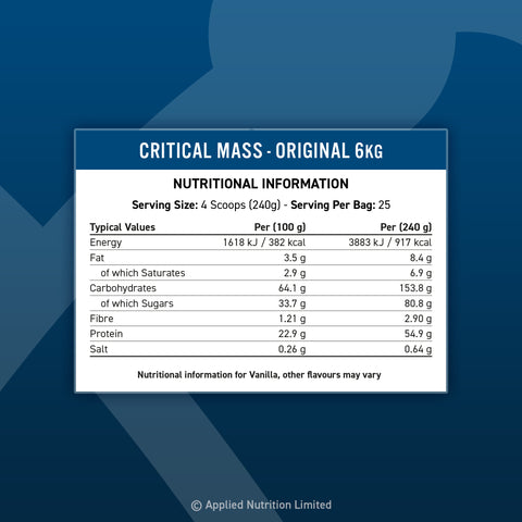 Applied Nutrition Critical Mass Professional - 6kg - Whey Protein at MySupplementShop by Applied Nutrition