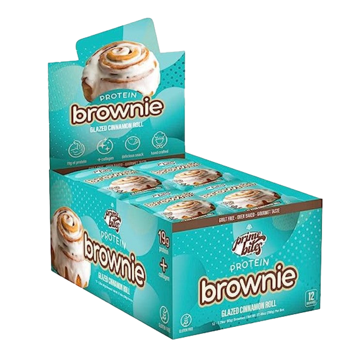 AP Sports PrimeBites Protein Brownies 12x65g (Glazed Cinnamon Roll)