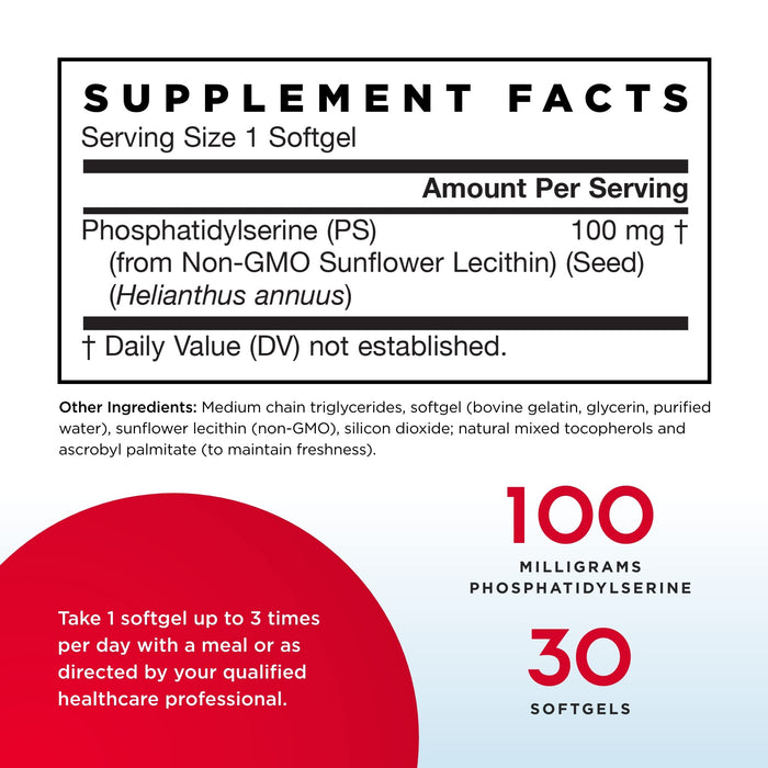 Jarrow Formulas PS 100 - 30 softgels - Health and Wellbeing at MySupplementShop by Jarrow Formulas