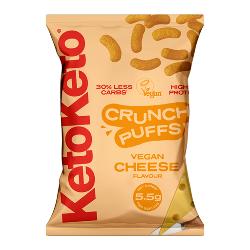 KetoKeto Crunch Puffs 10x80g - Vegan Cheese - Snack Foods at MySupplementShop by Keto Keto