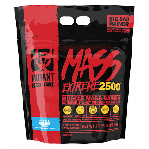 Mutant Mass Extreme 2500 5.45kg - Cookies & Cream - Weight Gainers & Carbs at MySupplementShop by Mutant