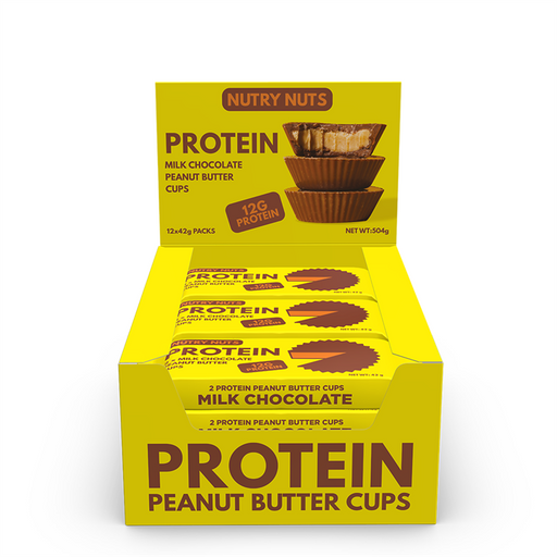 Nutry Nuts Peanut Butter Cups 12x42g Original Milk Chocolate - Sports Nutrition at MySupplementShop by Nutry Nuts