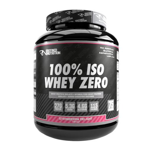 Refined Nutrition Refined 100% Iso Whey Zero 2.27kg Strawberry Delight - Supplements at MySupplementShop by Refined Nutrition