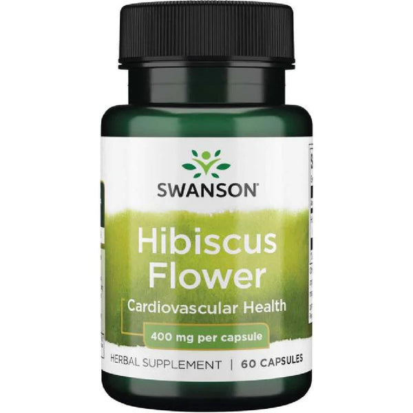 Swanson Hibiscus Flower, 400mg - 60 caps - Health and Wellbeing at MySupplementShop by Swanson