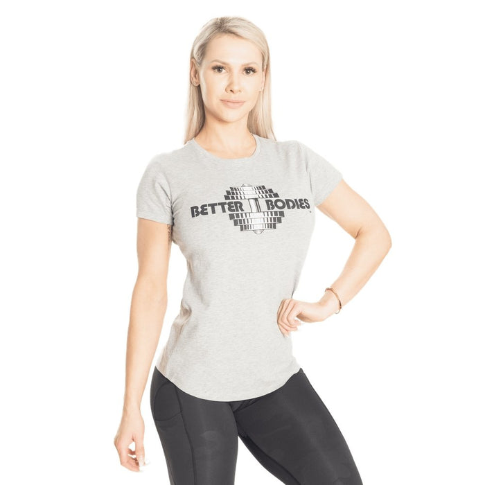 Better Bodies Regular Tee - Light Grey - Large - Regular Tee at MySupplementShop by Better Bodies