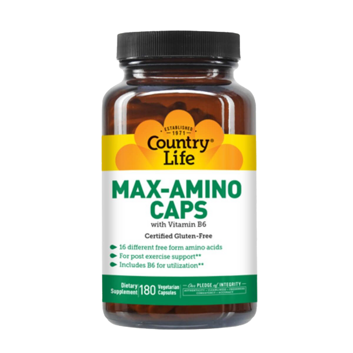 Country Life Max-Amino Caps with Vitamin B6 180 Capsules