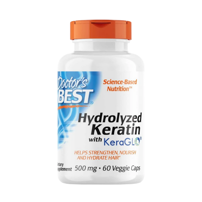 Doctor's Best Hydrolyzed Keratin 500mg 60 Veggie Capsules