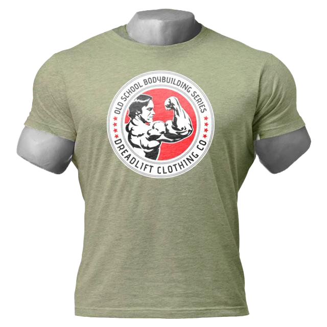 T-shirt de musculation Dreadlift Oldschool - Vert militaire