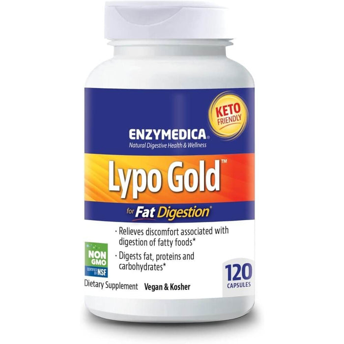 Enzymedica Lypo Gold 120 Capsules - Nutritional Supplement at MySupplementShop by Enzymedica