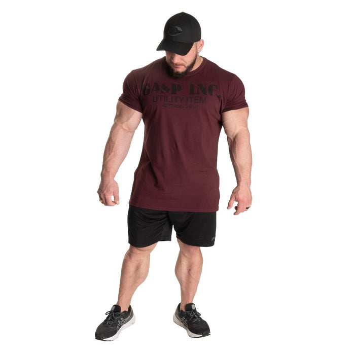 GASP Basic Utility Tee Maroon - T-Shirt at MySupplementShop by Gasp