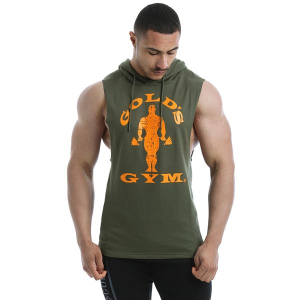 Gold's Gym Drop Armhole Sweat - Army Green - Small - Sweatshirt at MySupplementShop by Gold's Gym