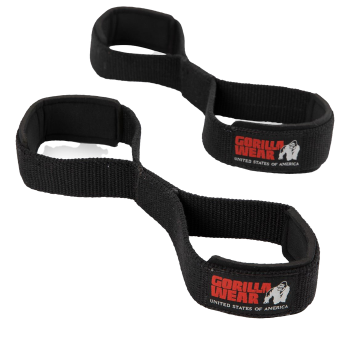 Gorilla Wear Figure 8 Lifting Straps - Black