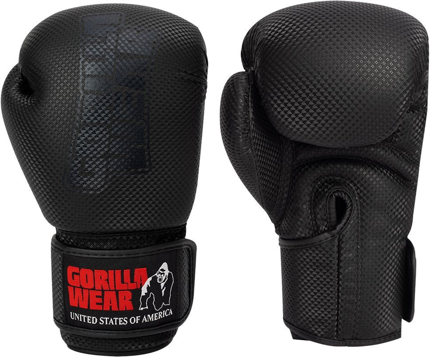 Gorilla Wear Montello Boxing Gloves - Black - Boxing Gloves at MySupplementShop by Gorilla Wear