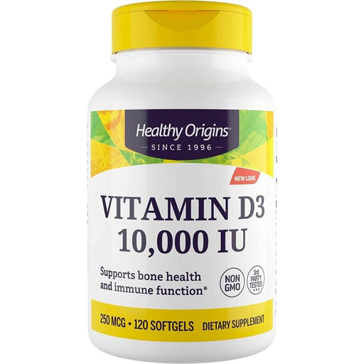 Healthy Origins Vitamin D3 10,000iu 120 Softgels | Premium Supplements at MYSUPPLEMENTSHOP