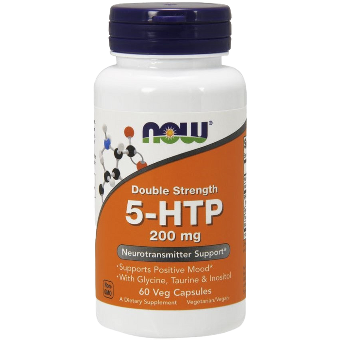 NOW Foods 5-HTP mit Glycin-Taurin und Inositol, 200 mg – 60 Kapseln