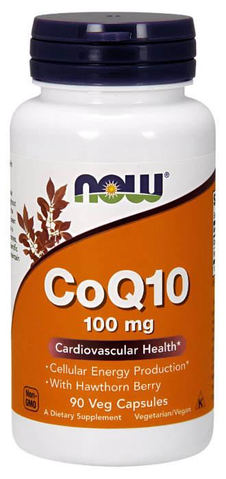 NOW Foods CoQ10 mit Weißdornbeere, 100 mg – 90 Kapseln