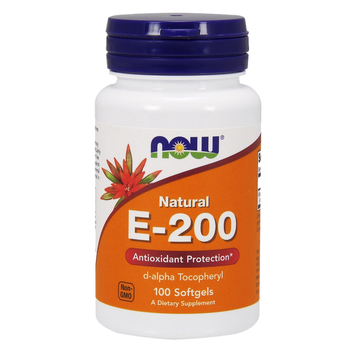 NOW Foods Vitamin E-200, Natural - 100 softgels