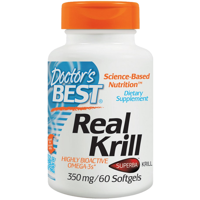 Doctor's Best Echter Krill, 350 mg – 60 Kapseln