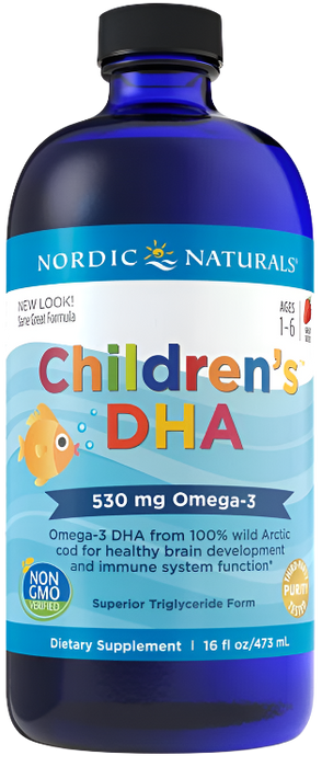 Nordic Naturals Children's DHA, 530mg Strawberry - 473 ml.