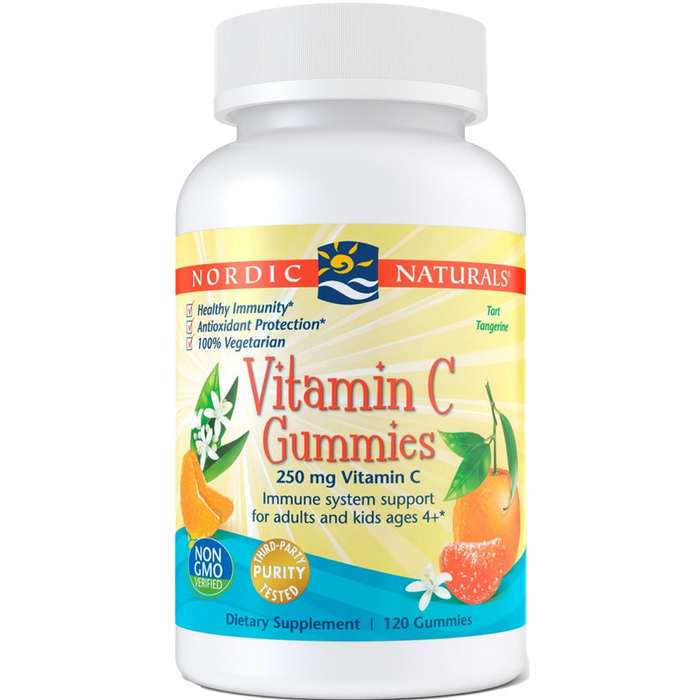 Nordic Naturals Vitamin C Gummies, 250mg Tangerine - 120 gummies