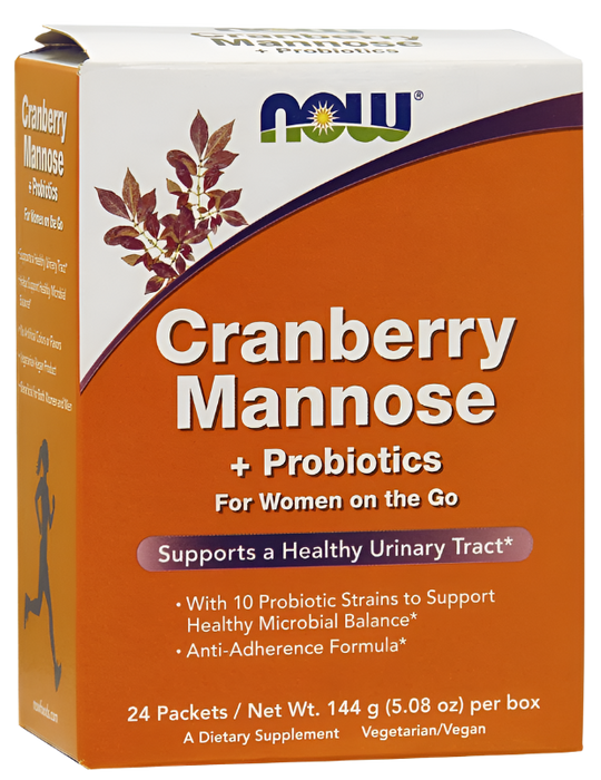 NOW Foods Cranberry Mannose + Probiotics - 24 packets