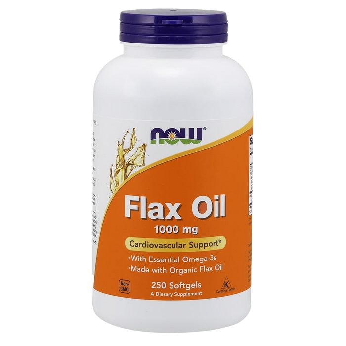 NOW Foods Flax Oil, 1000mg - 250 softgels